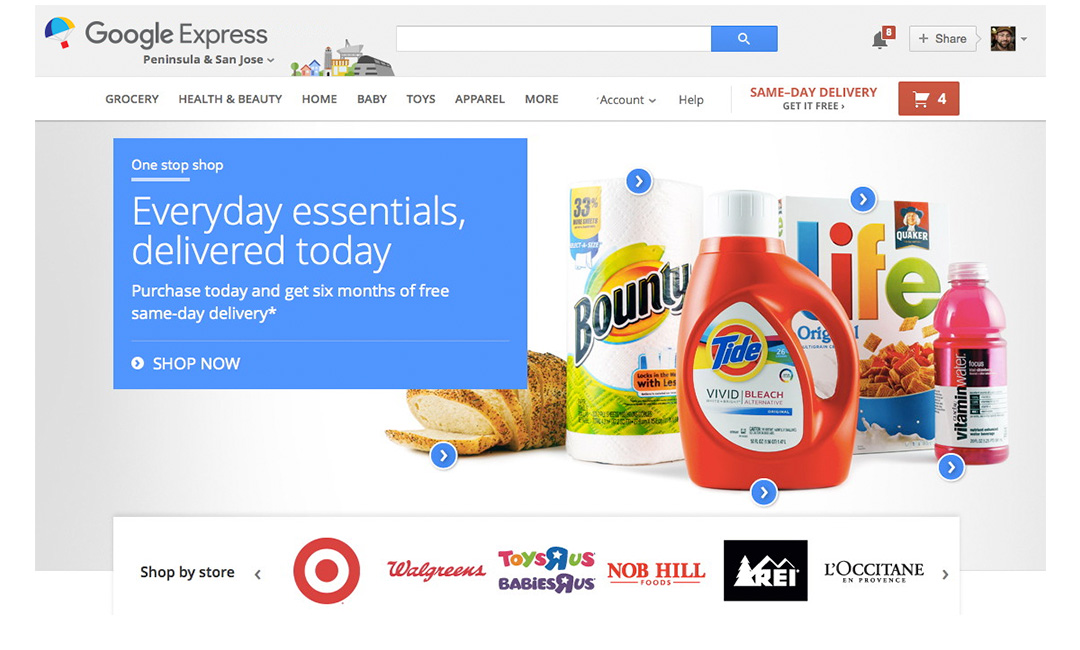 Google Shopping Homepage